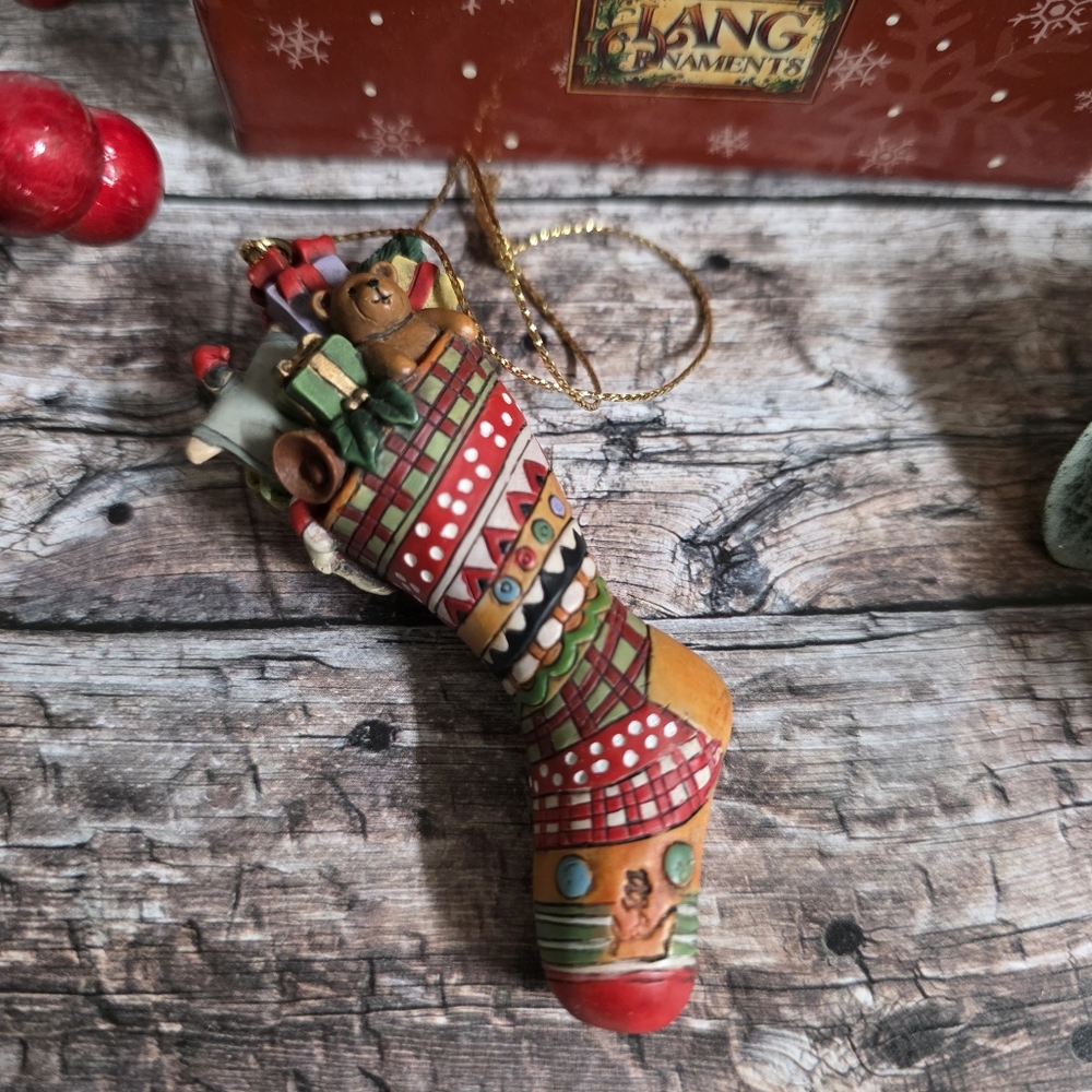 Lang and Wise Christmas Ornament St. Nick Stocking 1999